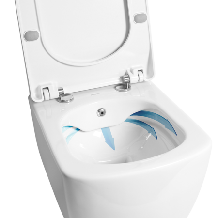 Унитаз подвесной безободковый с функцией биде Creavit Elegant EG321-00CB00E-0000